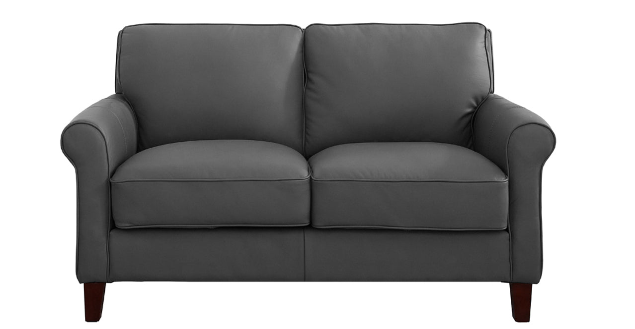 Laguna Leather Sofa Collection, Steel Gray